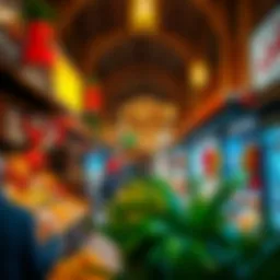 Vibrant marketplace ambiance at Lulu Souk Warsan