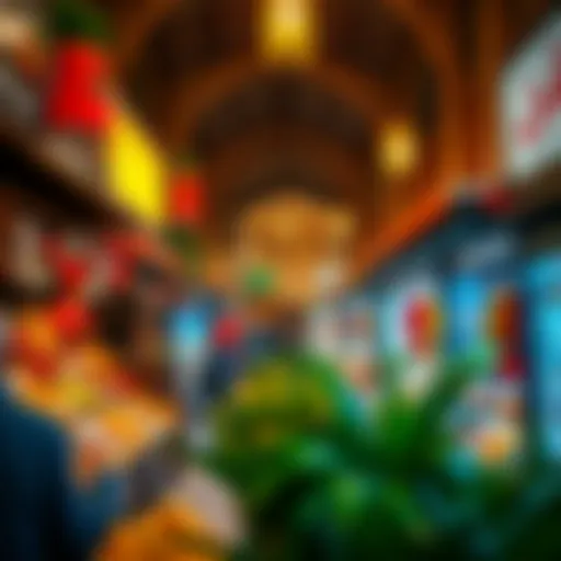 Vibrant marketplace ambiance at Lulu Souk Warsan