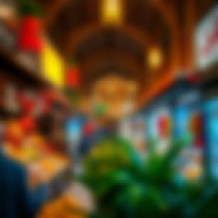 Vibrant Marketplace Ambiance Vibrant marketplace ambiance at Lulu Souk Warsan