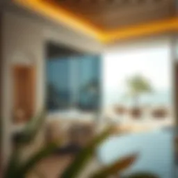 Stunning view of a luxurious beachfront apartment on Marjan Island