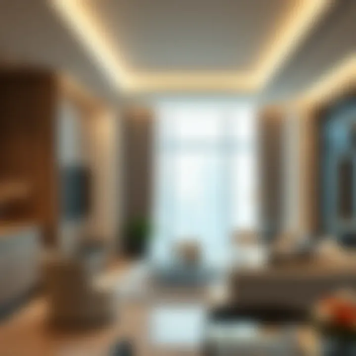 Luxurious Interior Design at Mangrove Residence Innovative interior design elements of a luxurious apartment in Mangrove Residence.