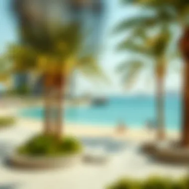 Scenic beachfront view near Marina Residence