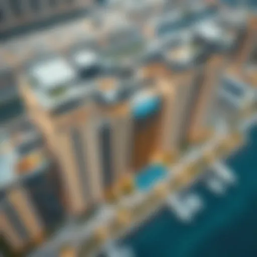 Aerial view showcasing the stunning architecture of Marina Suites