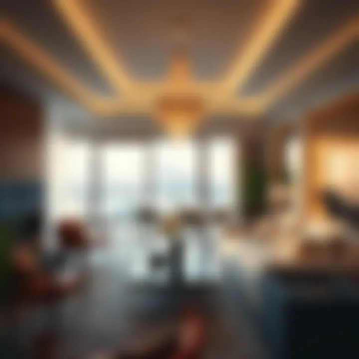 Luxurious Living Room in Marina Suite Luxurious living room interior of a Marina Suite