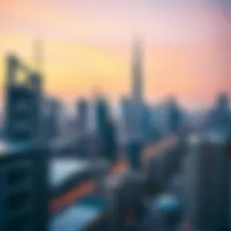 Aerial view of Dubai's skyline showcasing high-rise buildings