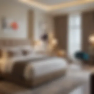 Luxurious bedroom space in Mövenpick Hotel Apartments