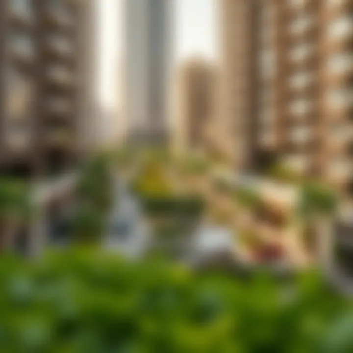 Urban Landscape of Pantheon Boulevard Lush urban landscape with greenery