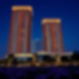 Stunning architectural view of Park Towers Dubai showcasing its modern design