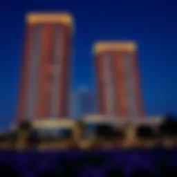 Stunning architectural view of Park Towers Dubai showcasing its modern design