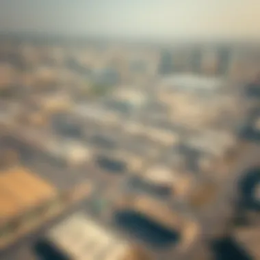 Aerial View of Qusais Industrial Area Five Aerial view of the bustling industrial sector highlighting infrastructure and layout