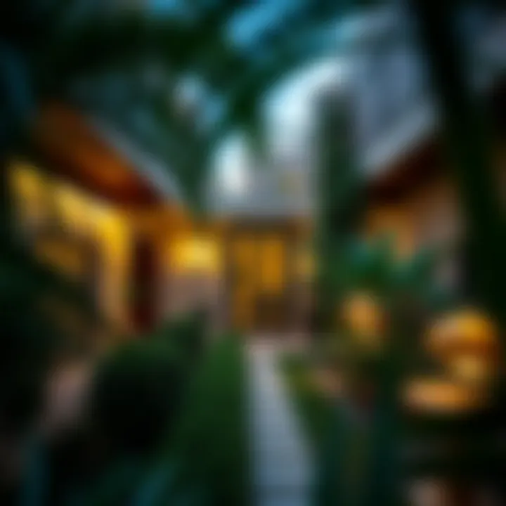 Beautiful Garden Area in Satwa Villa Beautiful garden area of a Satwa villa surrounded by greenery