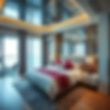 Stylish Accommodation in Deira Room interior showcasing modern design in Deira.