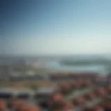 Panoramic view of Jebel Ali Free Zone and surrounding residential areas