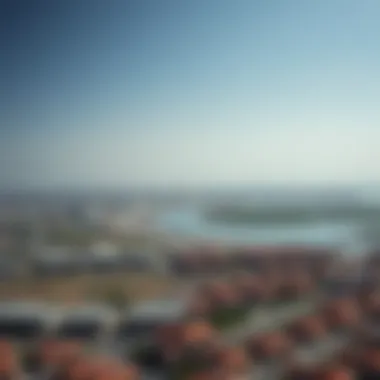 Stunning Landscape of Jebel Ali Free Zone Panoramic view of Jebel Ali Free Zone and surrounding residential areas