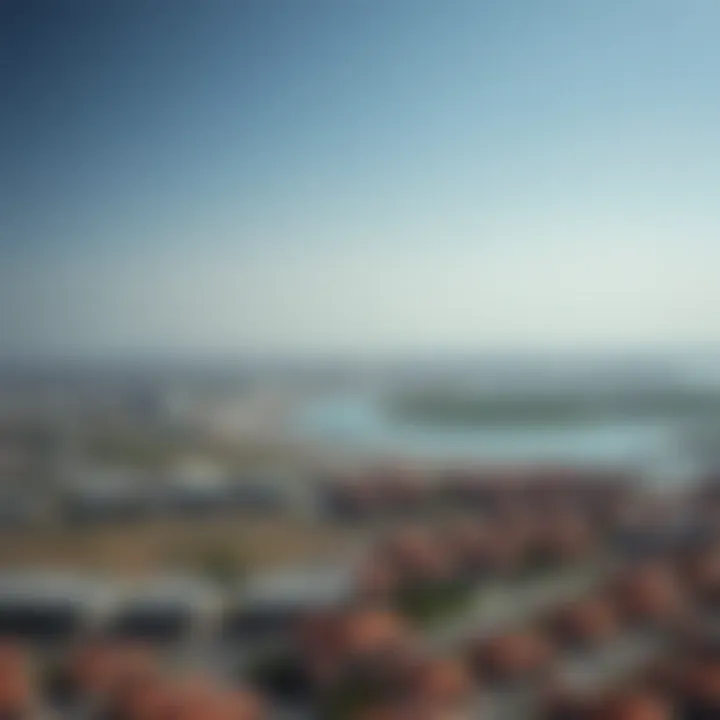 Stunning Landscape of Jebel Ali Free Zone Panoramic view of Jebel Ali Free Zone and surrounding residential areas