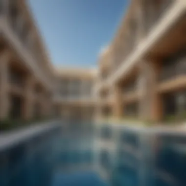 Architectural details of Rixos Dubai Islands, showcasing its design and modern features.