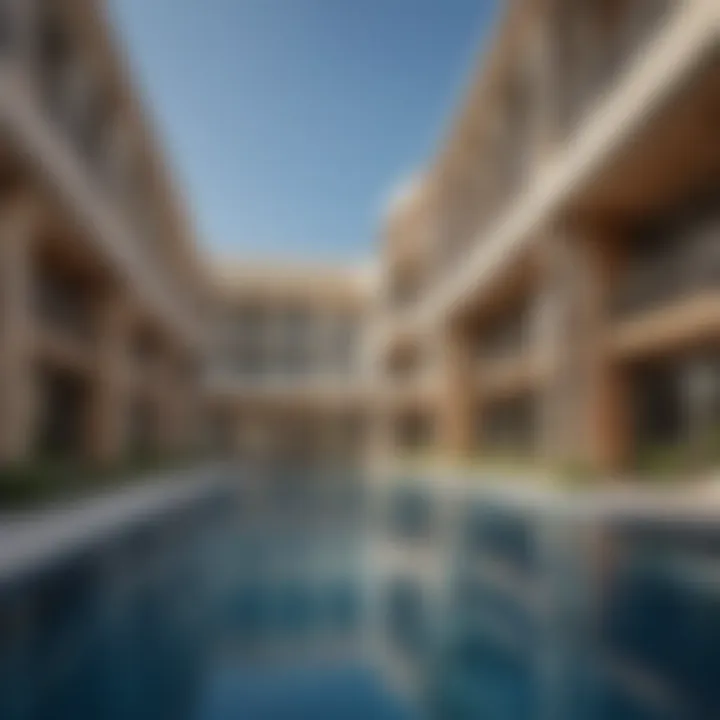 Architectural details of Rixos Dubai Islands, showcasing its design and modern features.