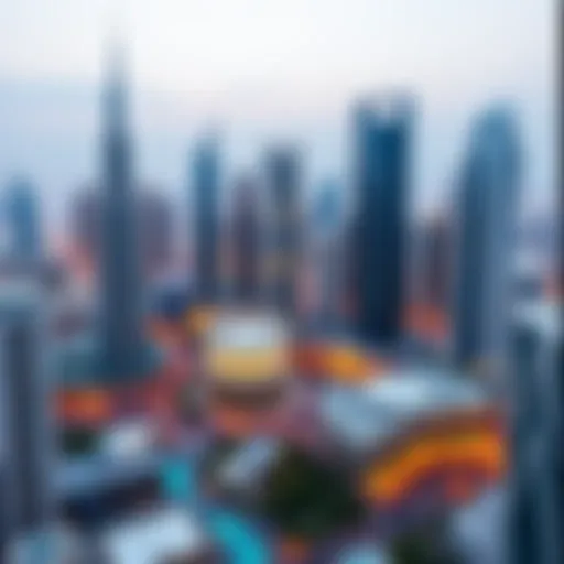 Panoramic view of Dubai's Internet City showcasing modern architecture