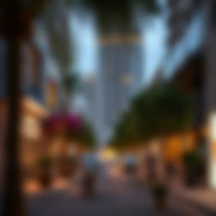 Lively Neighborhood Scene in Mirdif Vibrant street view showcasing amenities in Mirdif