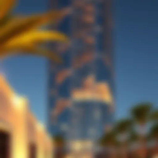 Stunning architectural view of Saba Tower 3 showcasing its unique design