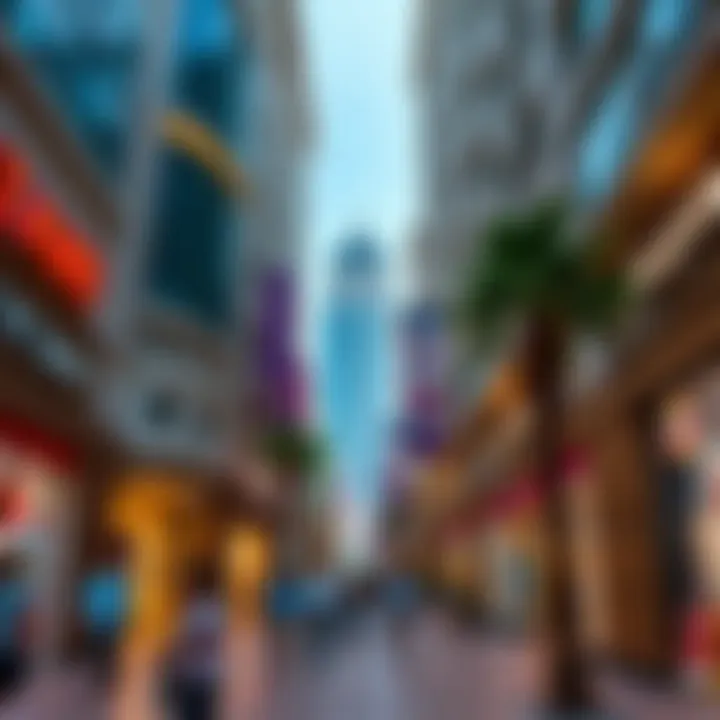 Vibrant Shopping Area in Safeer Khalifa City Shopping area with vibrant storefronts and lively atmosphere