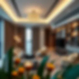 Luxurious serviced apartment interior showcasing modern design