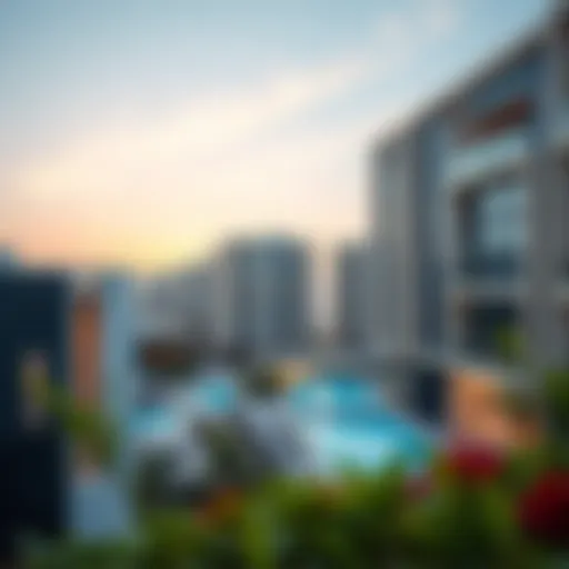 A stunning view of Silicon Oasis showcasing modern architecture