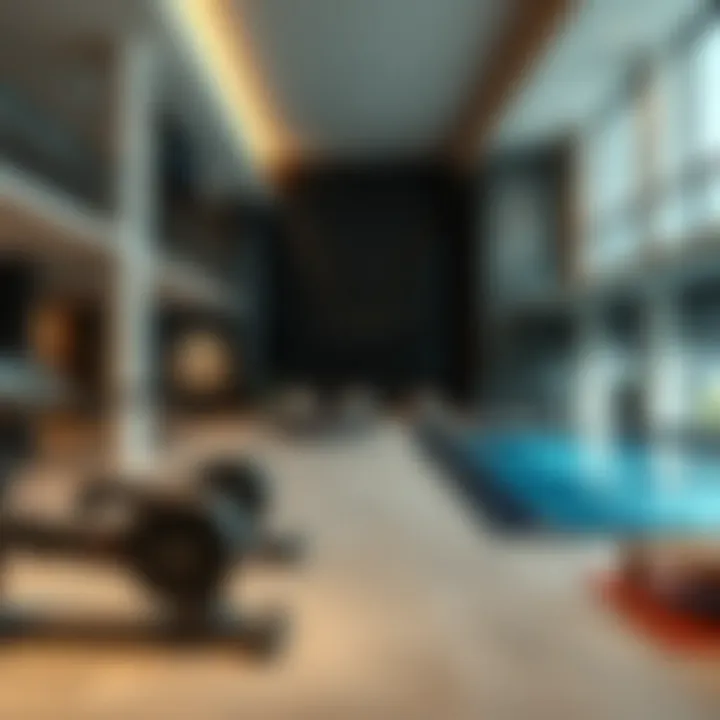 Community amenities such as a gym and pool in Silicon Oasis