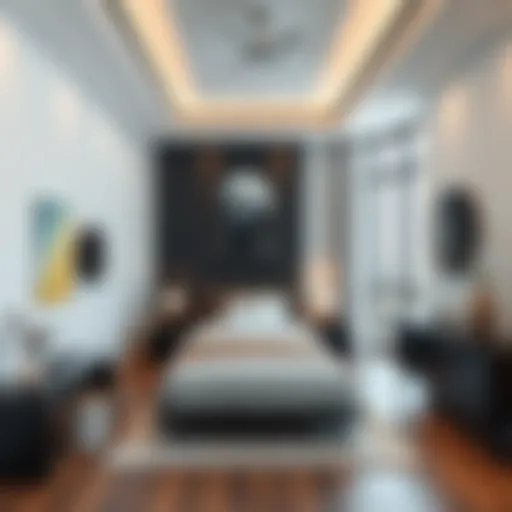 Modern Minimalist Single Room A modern single room showcasing minimalist design