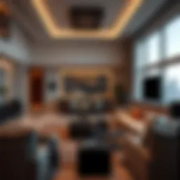 Luxury living room in SLS Apartments