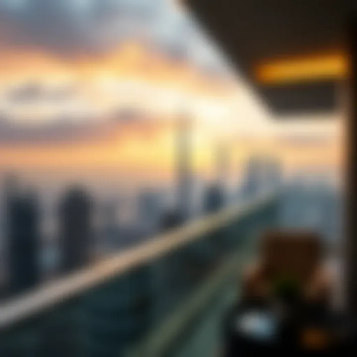 Breathtaking Skyline View from SLS Apartments Stunning skyline view from SLS Apartments balcony