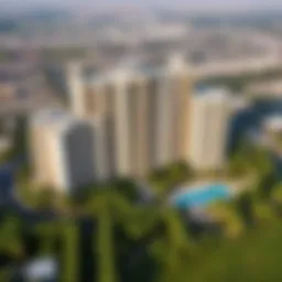 Aerial view of Sobha Hartland II showcasing its luxury architecture