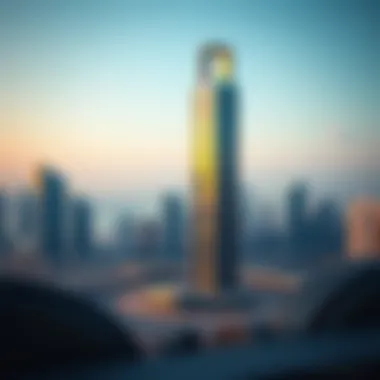 Sol Bay Tower: A Modern Architectural Marvel Majestic view of Sol Bay Tower amidst the Dubai skyline