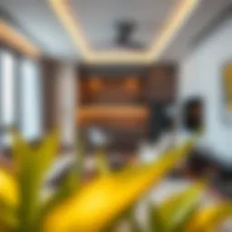 Contemporary studio apartment interior showcasing modern design and decor