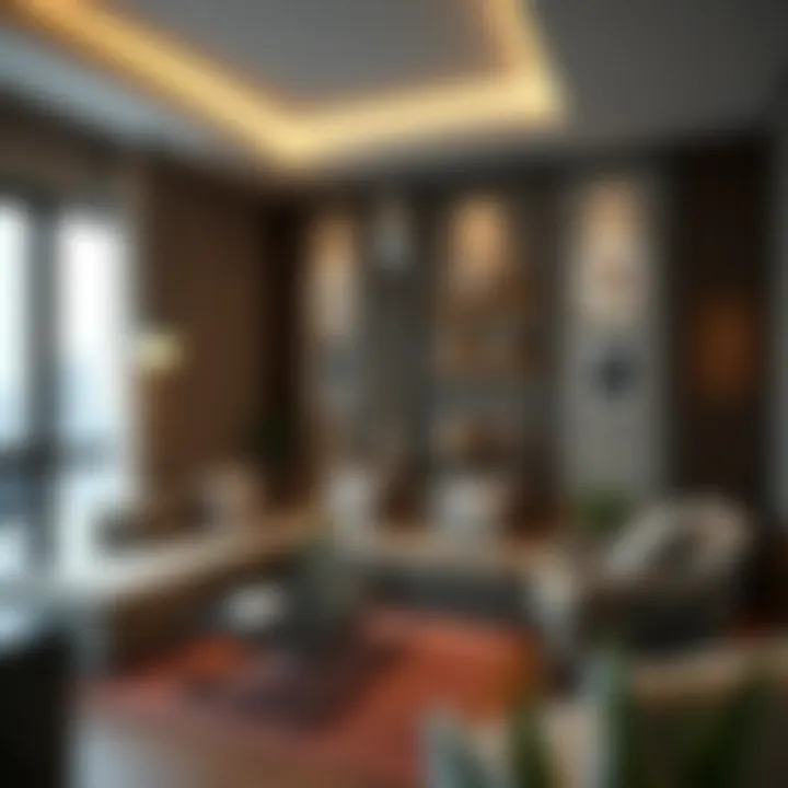 Efficient Use of Space in Studio Apartments Elegant studio apartment features highlighting space optimization