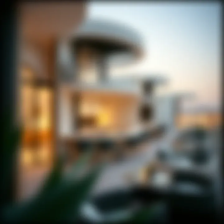 Stylish Architectural Details Stylish architectural details of studio flats in Al Rigga