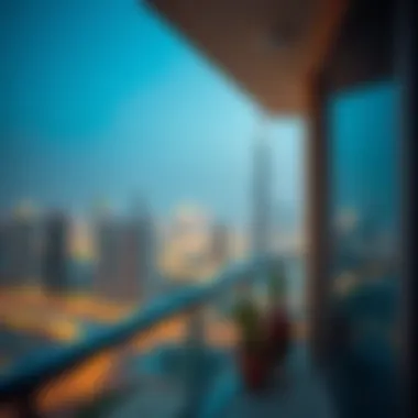 Stunning View of Dubai Skyline from a Studio Balcony Stunning view of Dubai skyline from a studio balcony