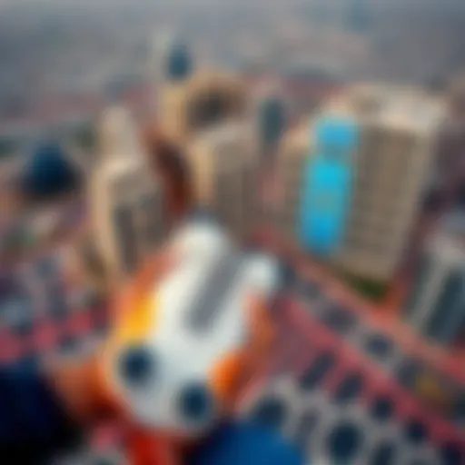 Aerial view of Tecom showcasing urban development