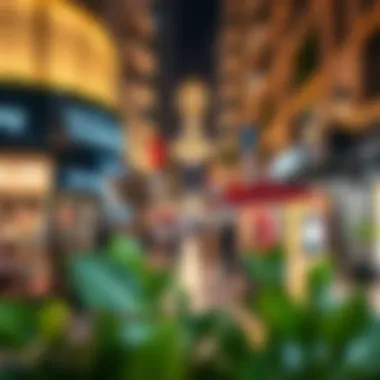 Commercial Life in Tecom Barsha Heights A bustling commercial area in Tecom Barsha Heights filled with shops and cafes