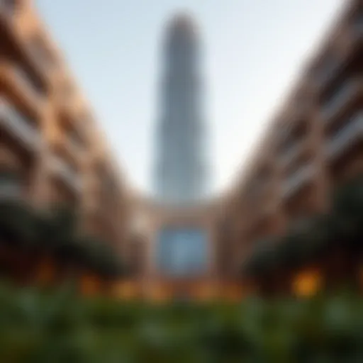 Architectural Elegance of Al Zain Building Architectural design of Al Zain Building showcasing unique dip structure