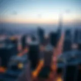 A panoramic view of Central Dubai skyline showcasing modern architecture