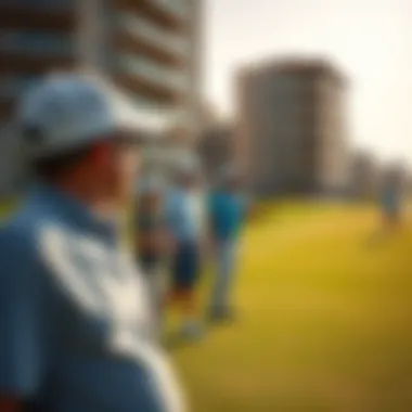 Golf Enthusiasts on a Sunny Day at Damac Hills Golf enthusiasts enjoying a sunny day on the greens