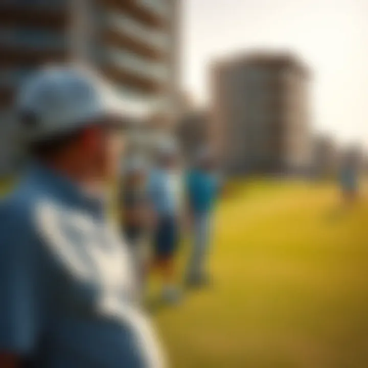 Golf Enthusiasts on a Sunny Day at Damac Hills Golf enthusiasts enjoying a sunny day on the greens
