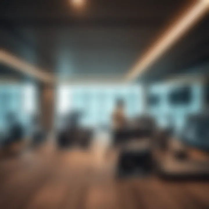 Modern fitness center in the Grand Bellevue Hotel