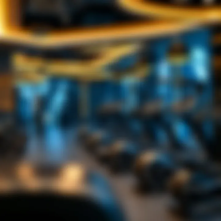 Modern gym equipment showcasing advanced fitness technology