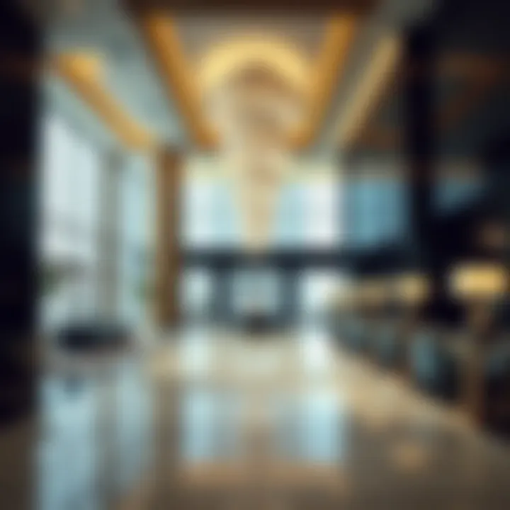 Luxurious Lobby of Indigo Tower Luxurious lobby interior of Indigo Tower