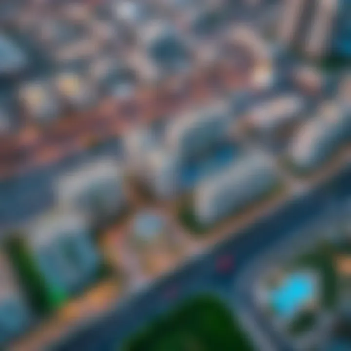 Aerial view showcasing the layout of Vera Dubai and its surroundings