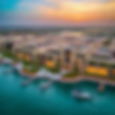 Aerial View of Waters Edge Community Aerial view of Waters Edge community showcasing unique residential architecture