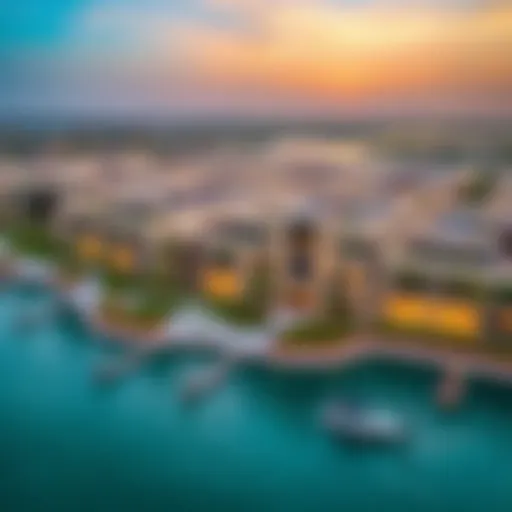 Aerial View of Waters Edge Community Aerial view of Waters Edge community showcasing unique residential architecture