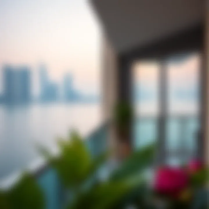 Tranquil Balcony View from a Waterview Apartment Tranquil balcony view from a waterview apartment